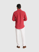 CAMISA BORDEAUX MANGA COMPRIDA TAILORED FIT MARK BELLUCCI