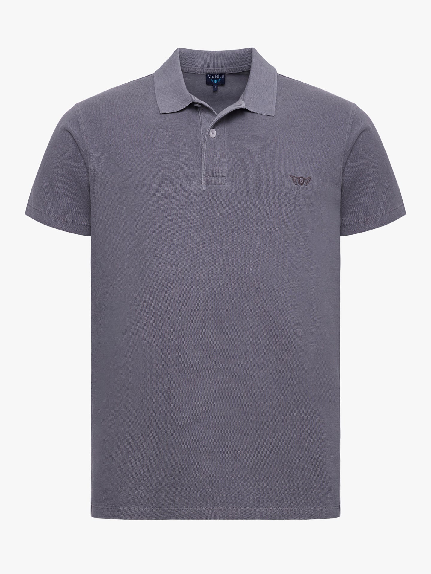 Polo Cinzento Manga Curta Regular Fit Mr. Blue