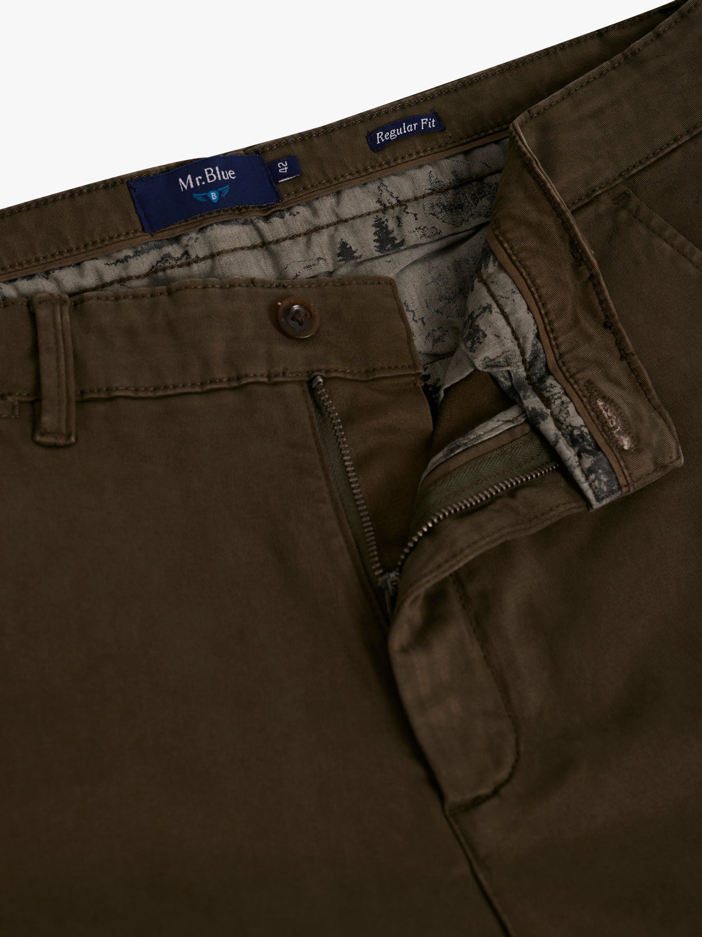 GREEN REGULAR FIT MR. BLUE