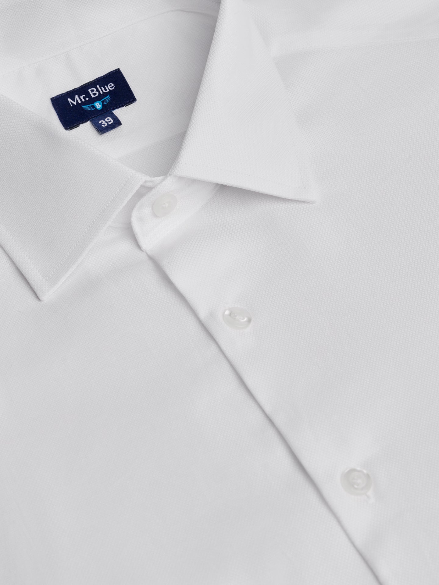WHITE SHIRT CLASSIC FIT MR. BLUE