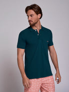 Polo Verde Manga Curta Regular Fit Mr. Blue