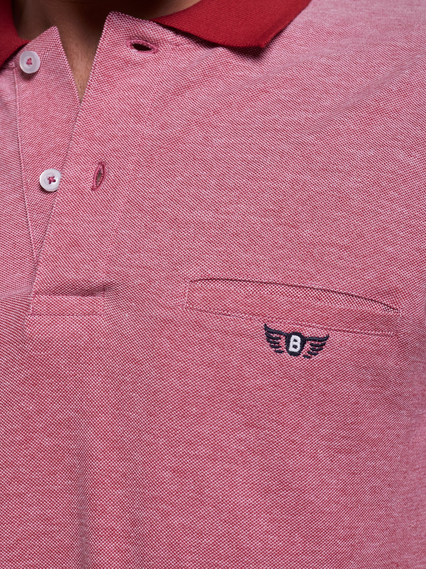 RED POLO SHORT SLEEVE REGULAR FIT MR. BLUE
