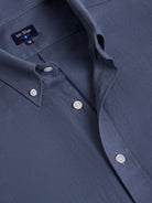 Camisa Algodão Azul Manga Comprida Regular Fit Mr. Blue