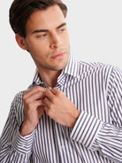 BLUE SLIM FIT MR SHIRT. BLUE