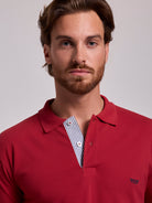 Polo Vermelho Manga Curta Regular Fit Mr. Blue