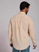 CAMISA LINHO AMARELA MANGA COMPRIDA REGULAR FIT MR. BLUE