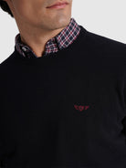 Pullover Lã Azul Manga Comprida Regular Fit Mr. Blue