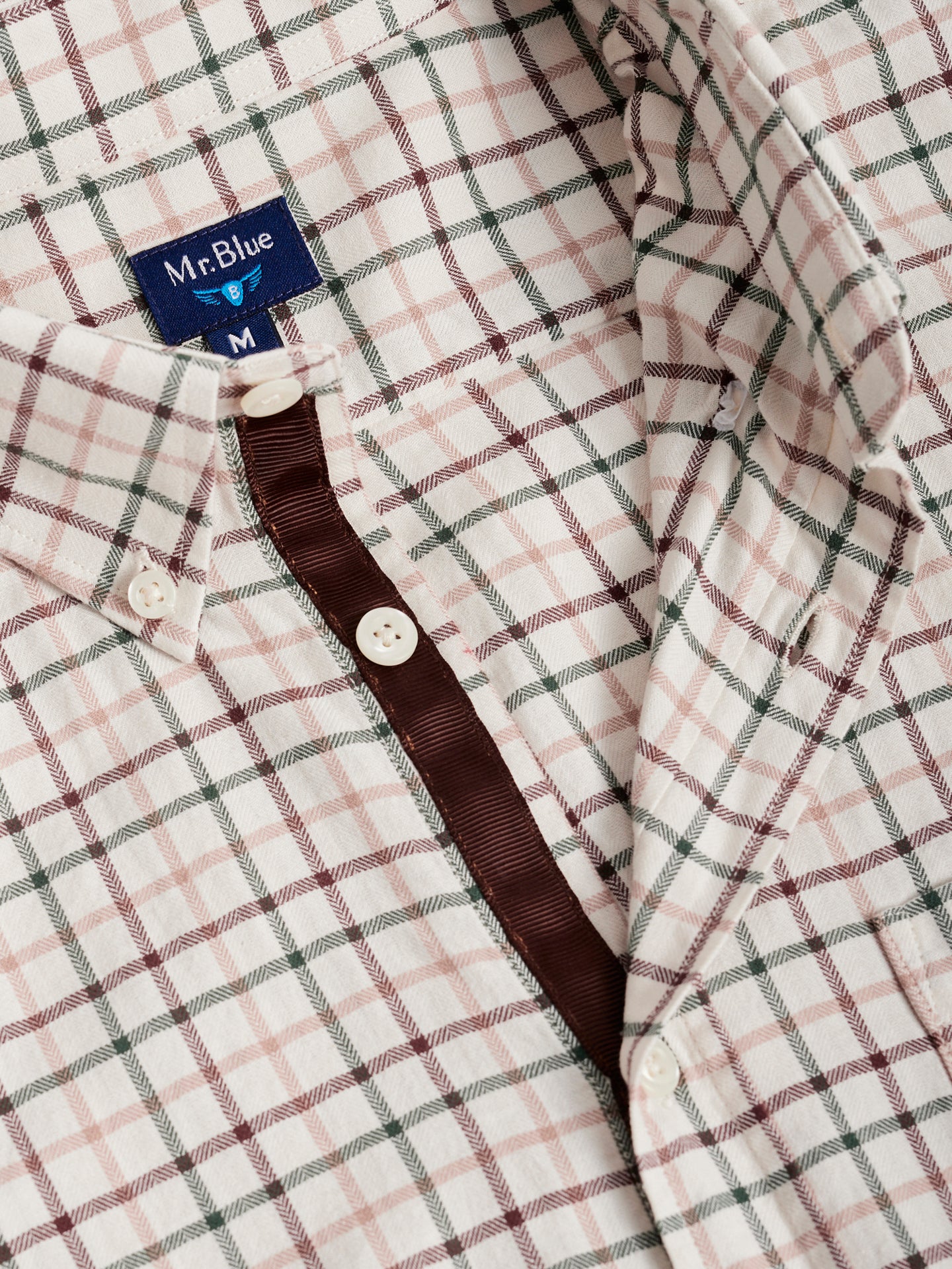 REGULAR FIT MR. BROWN FLANNEL SHIRT. BLUE