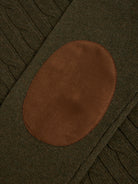 Pullover Lã Verde Com Cotoveleira Regular Fit Mr. Blue