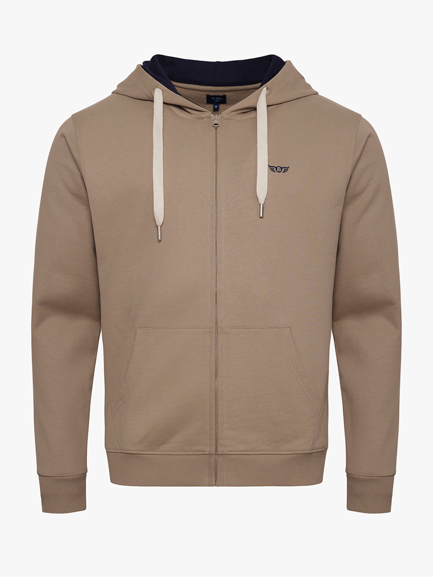 REGULAR FIT BEIGE HOODIE MR. BLUE