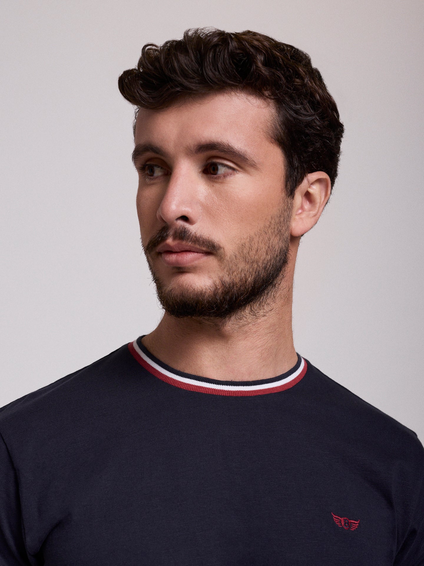 BLUE COTTON T-SHIRT SHORT SLEEVE REGULAR FIT MR. BLUE