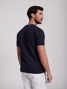 BLUE COTTON T-SHIRT SHORT SLEEVE REGULAR FIT MR. BLUE