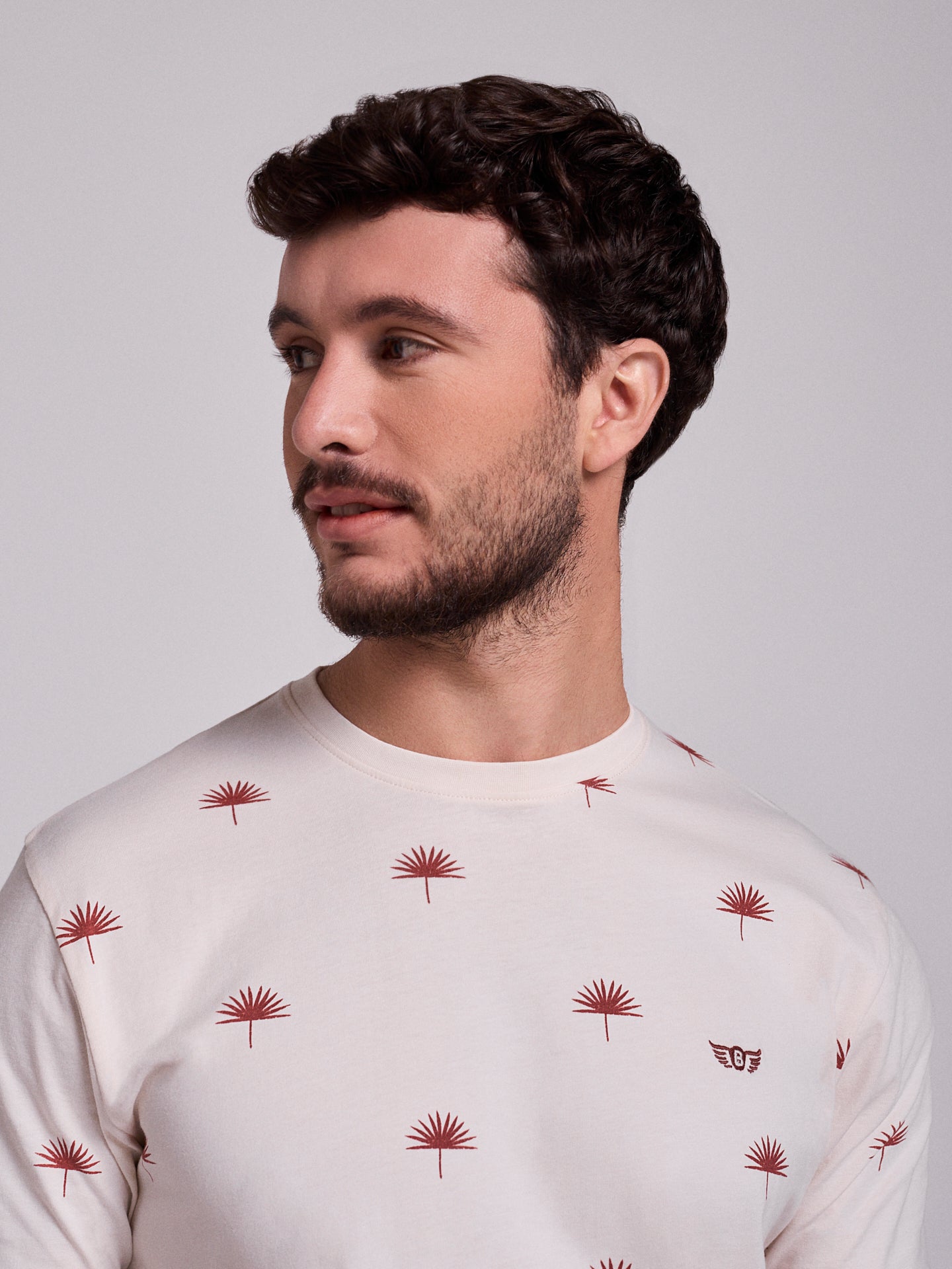 WHITE COTTON T-SHIRT SHORT SLEEVES REGULAR FIT MR. BLUE
