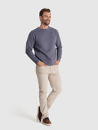 Calça Algodão Beges Regular Fit Mr. Blue