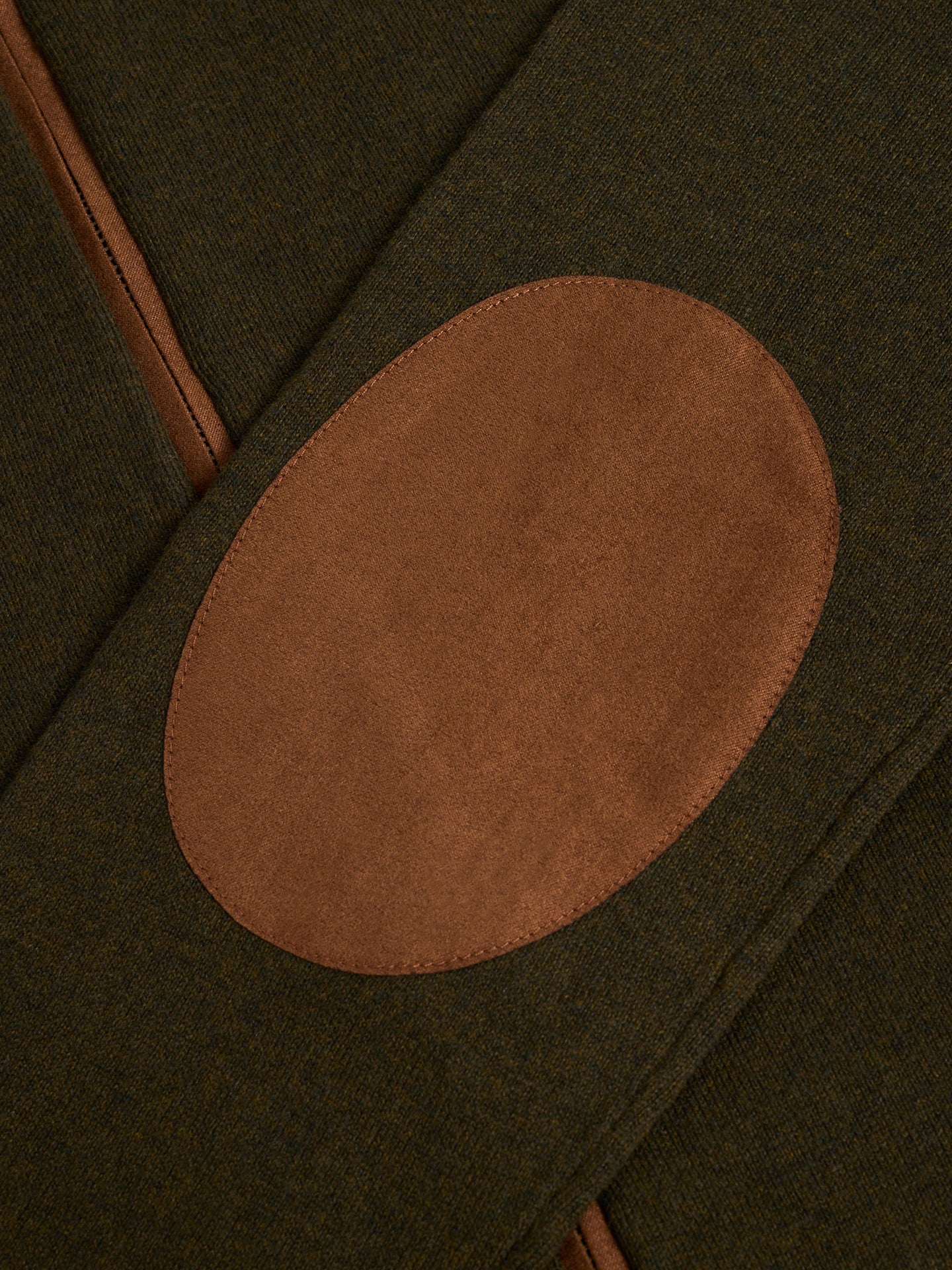 Pullover Caxemira Verde Com Cotoveleira Regular Fit Mr. Blue