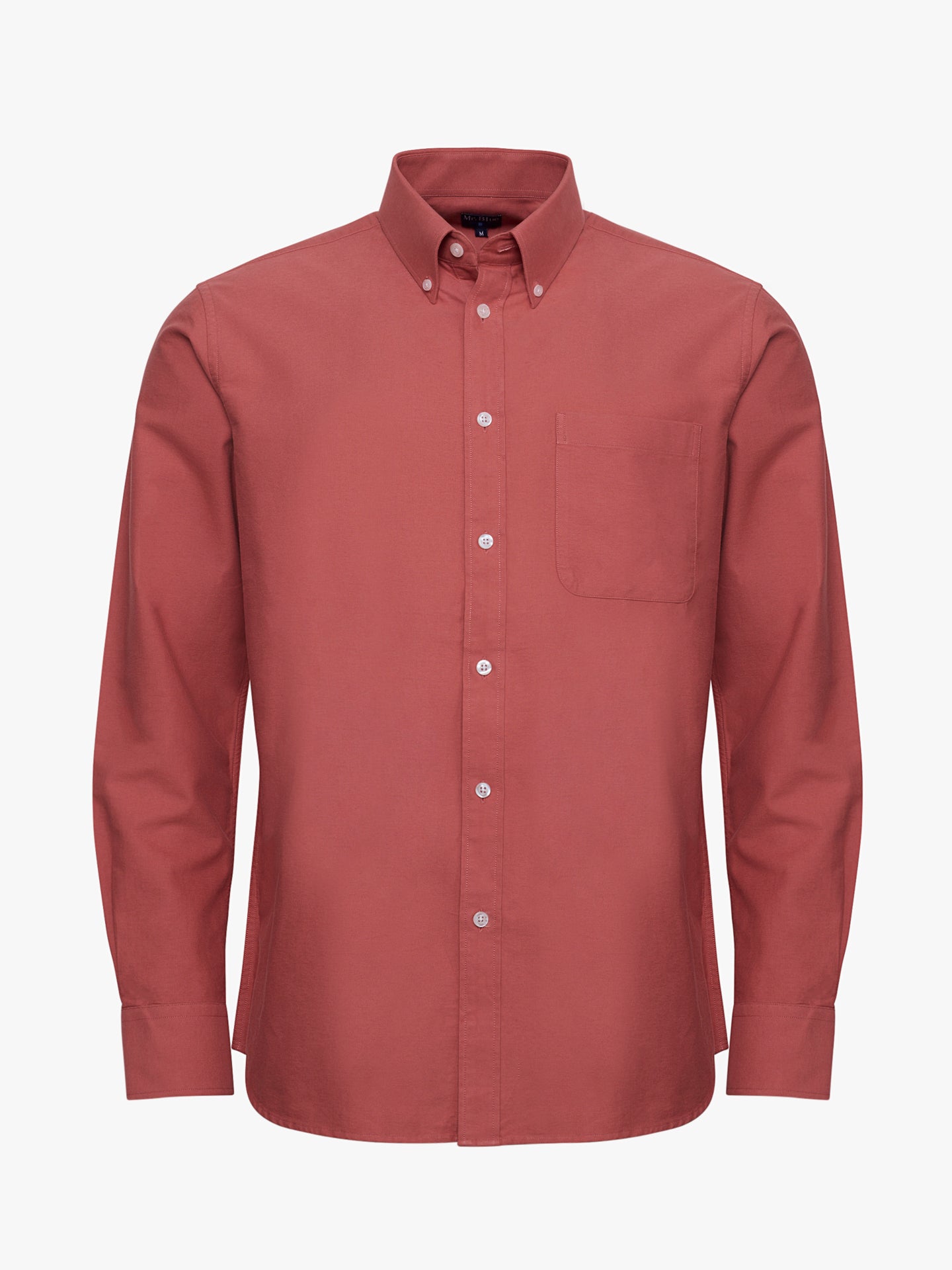 Camisa Algodão Vermelha Manga Comprida Regular Fit Mr. Blue