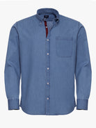 BLUE REGULAR FIT MR SHIRT. BLUE