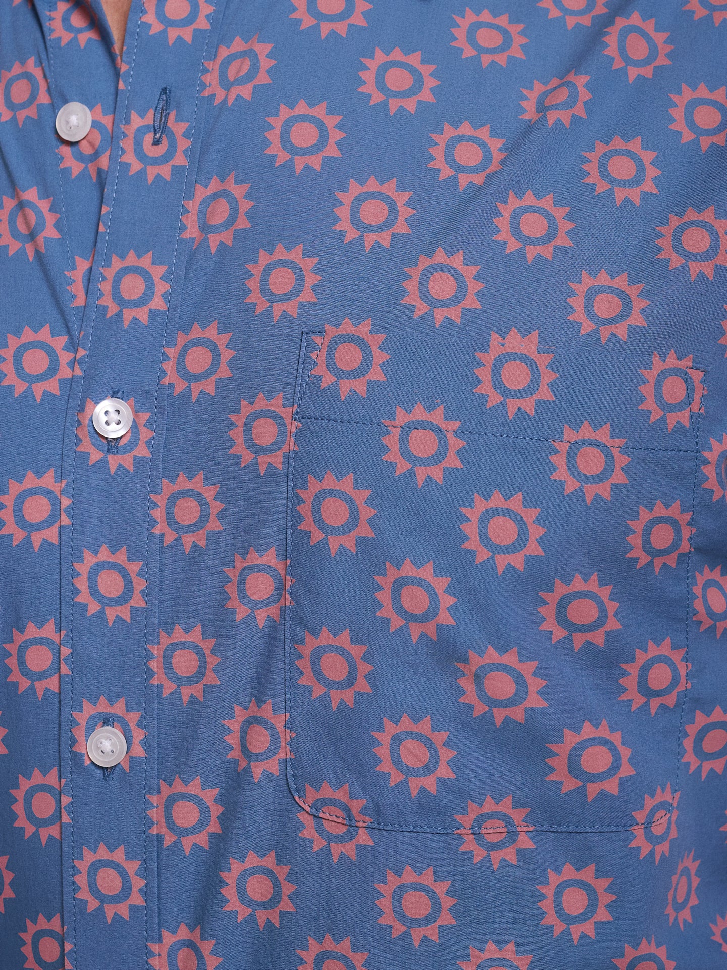 BLUE COTTON SHIRT SHORT SLEEVE REGULAR FIT MR. BLUE