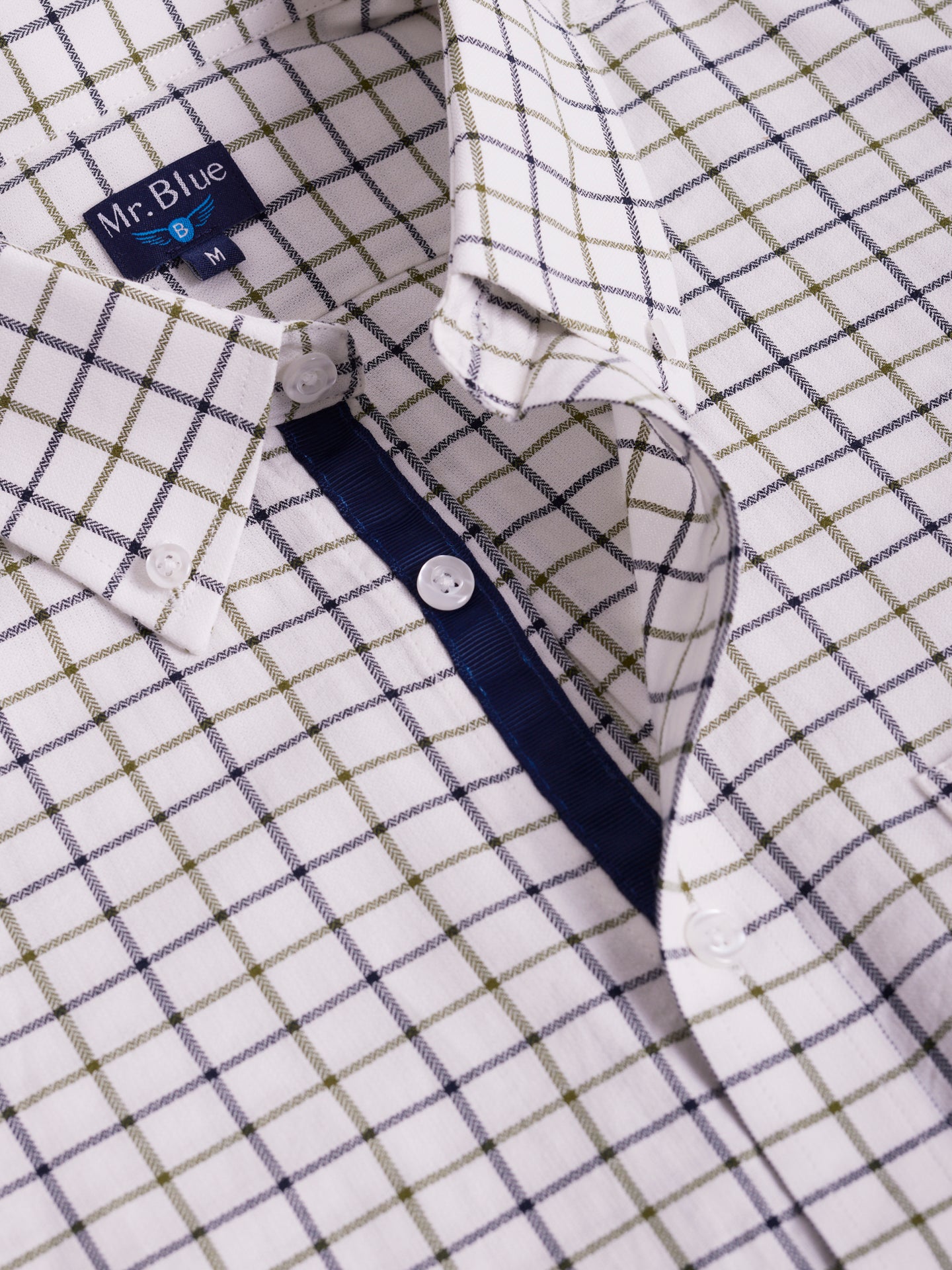 BLUE REGULAR FIT MR SHIRT. BLUE