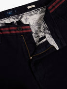 BLUE STRUCTURED TROUSERS SLIM FIT MR. BLUE