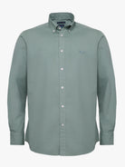 GREEN COTTON SHIRT LONG SLEEVE REGULAR FIT MR. BLUE
