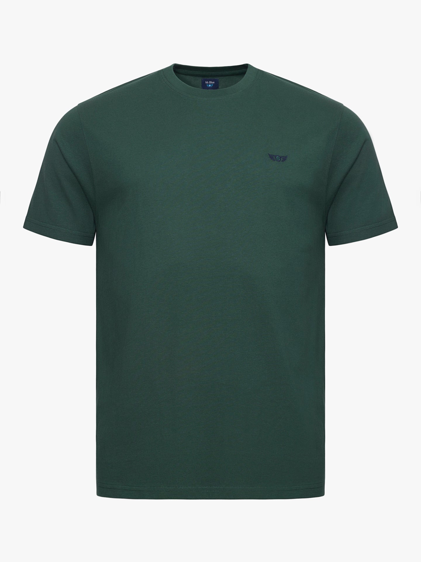 GREEN COTTON T-SHIRT SHORT SLEEVE REGULAR FIT MR. BLUE
