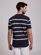 BLUE COTTON T-SHIRT SHORT SLEEVE REGULAR FIT MR. BLUE