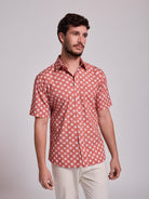 PINK COTTON SHIRT SHORT SLEEVE REGULAR FIT MR. BLUE