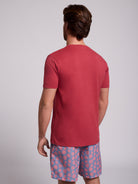 RED COTTON T-SHIRT SHORT SLEEVE REGULAR FIT MR. BLUE