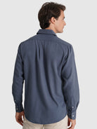 Camisa Algodão Azul Manga Comprida Regular Fit Mr. Blue