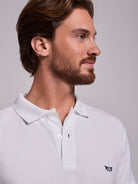 Polo Branco Manga Curta Regular Fit Mr. Blue