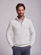 Pullover Algodão Branco Manga Comprida Regular Fit Mr. Blue