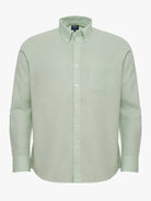 Camisa Linho Verde Manga Comprida Regular Fit Mr. Blue