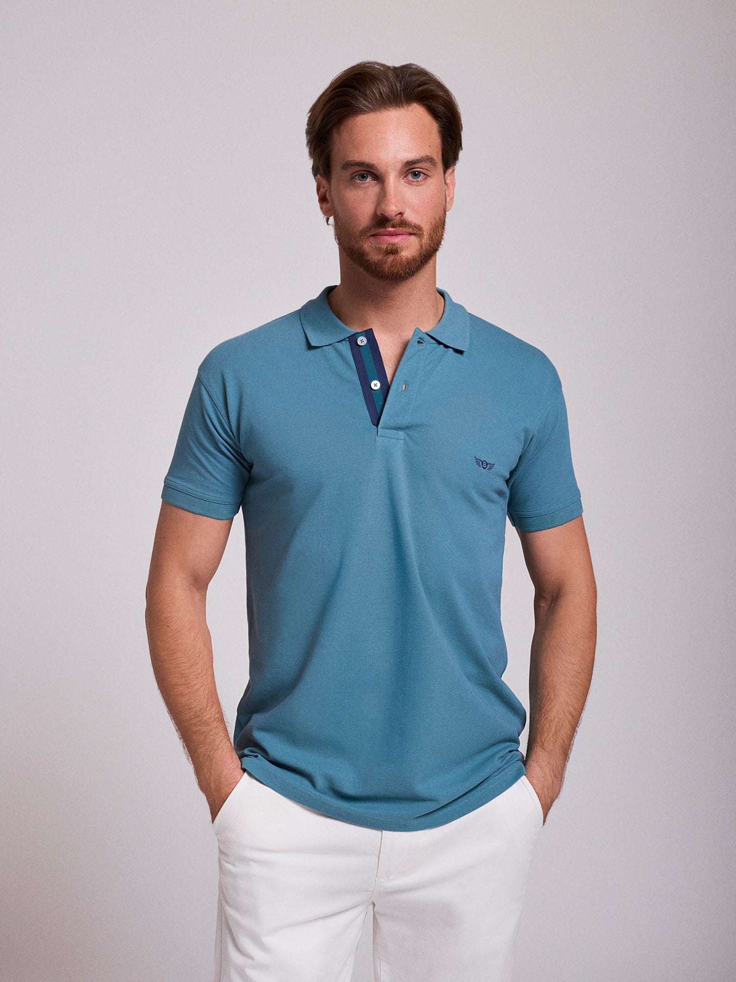 Polo Verde Manga Curta Regular Fit Mr. Blue