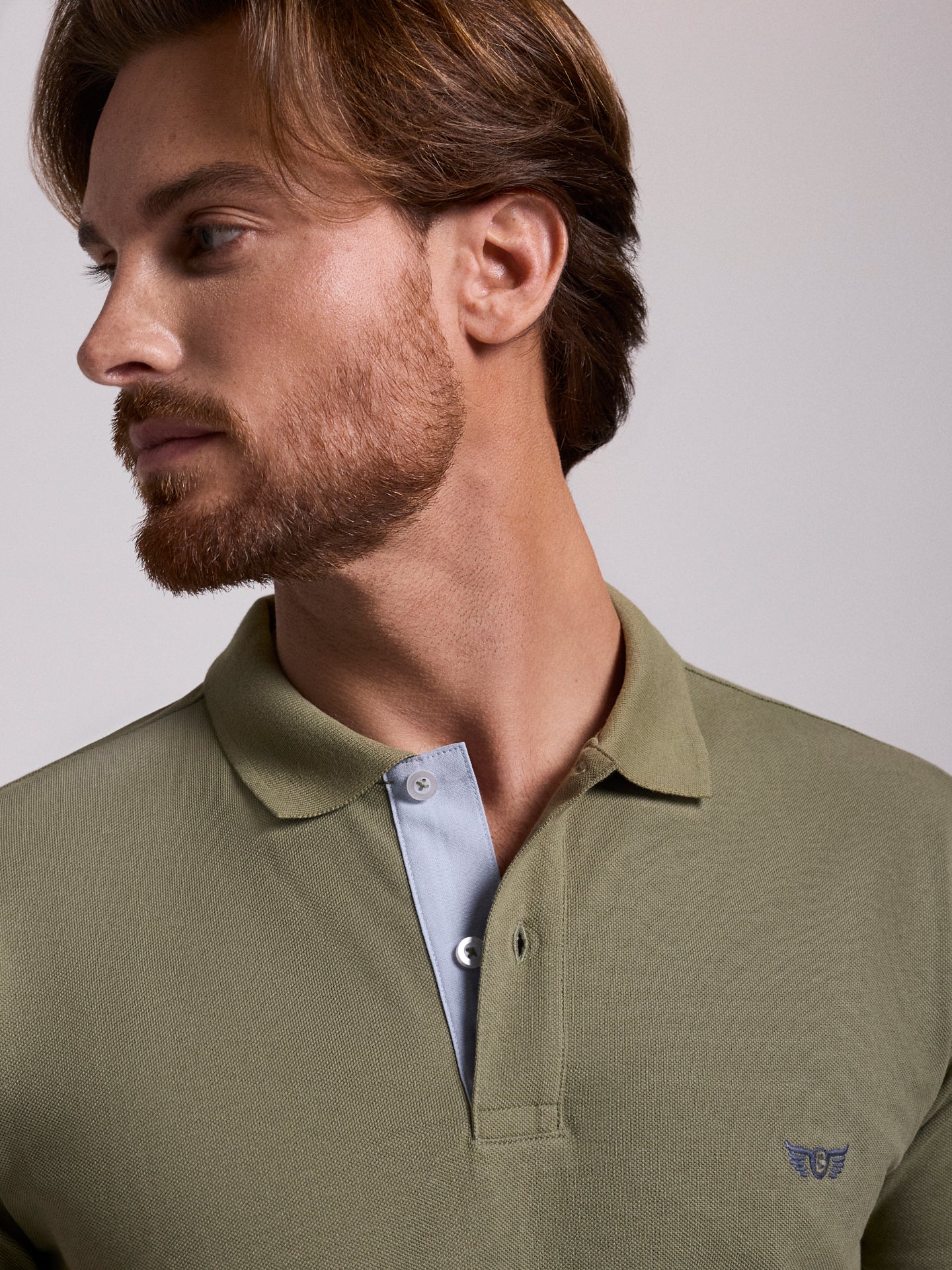 Polo Verde Manga Curta Regular Fit Mr. Blue