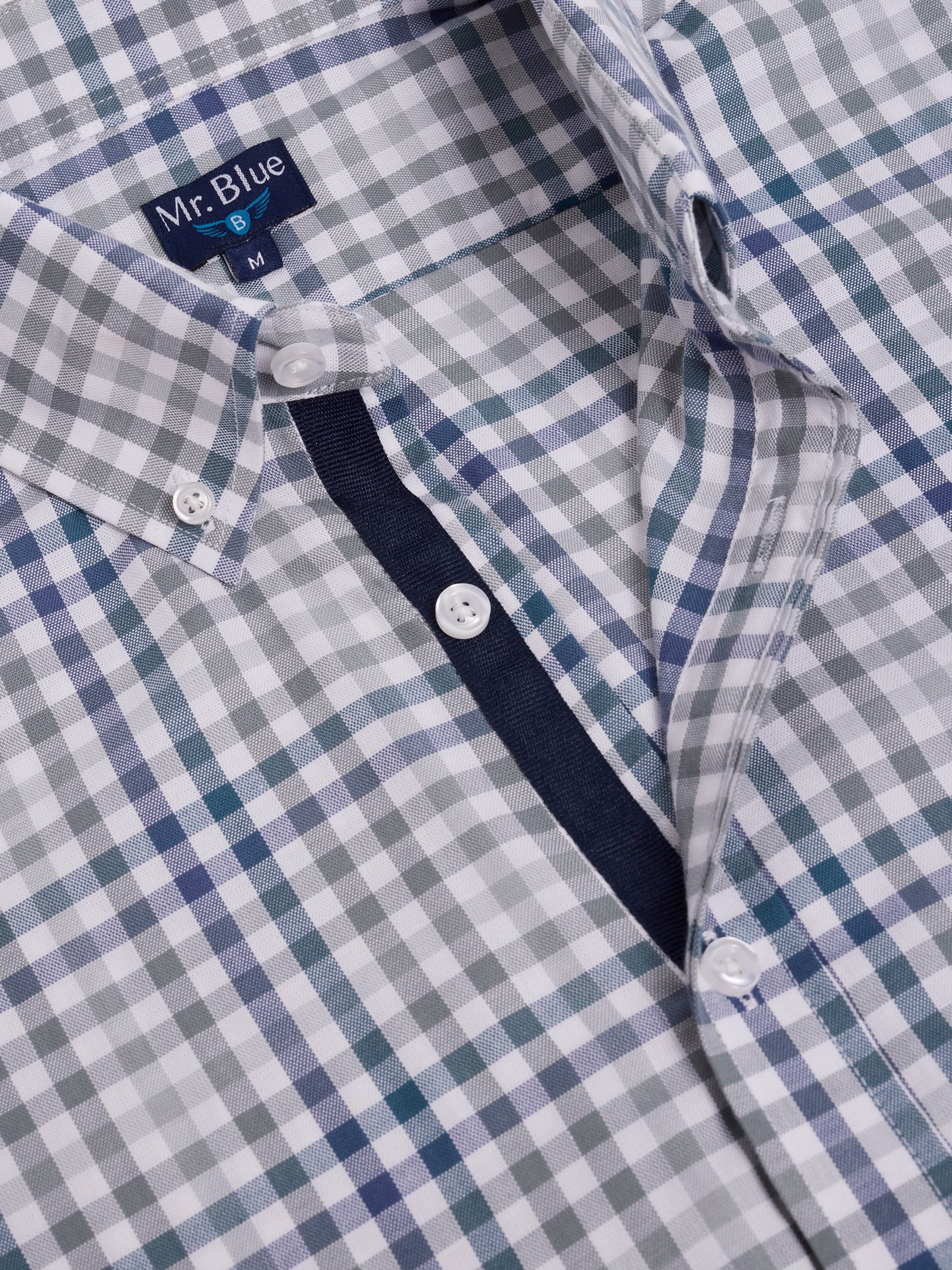 CAMISA ALGODÃO AZUL MANGA COMPRIDA REGULAR FIT MR. BLUE