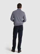 Pullover Caxemira Azul Manga Comprida Regular Fit Mr. Blue