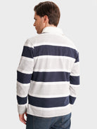 GRAY RUGBY LONG SLEEVE REGULAR FIT MR. BLUE