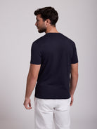 T-shirt Algodão Azul Manga Curta Regular Fit Mr. Blue