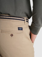 Calça Algodão Beges Slim Fit Mr. Blue