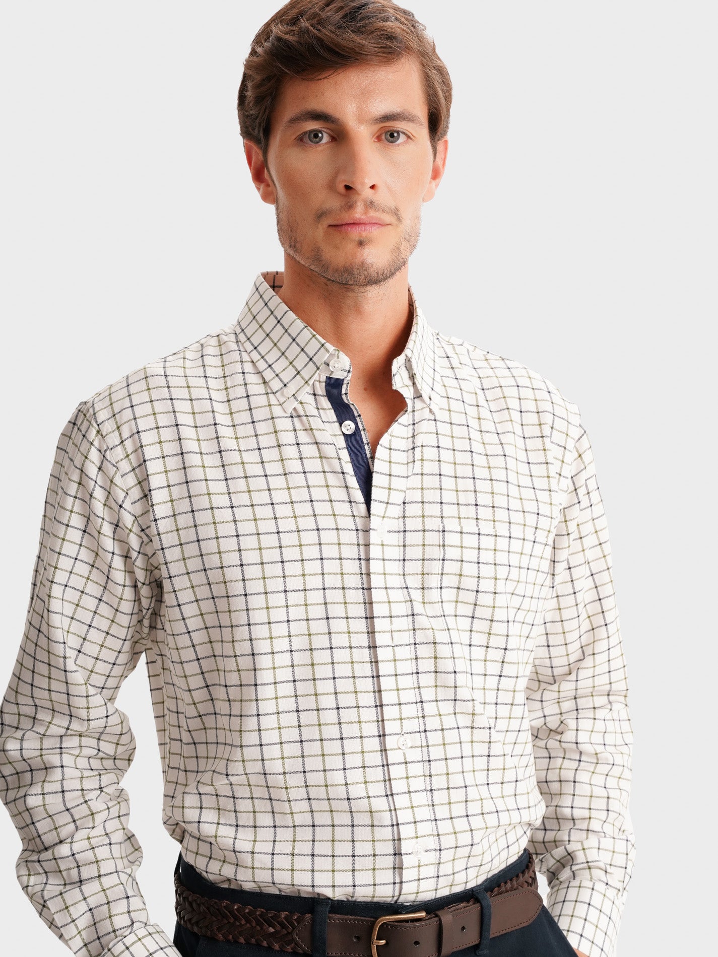 BLUE REGULAR FIT MR SHIRT. BLUE