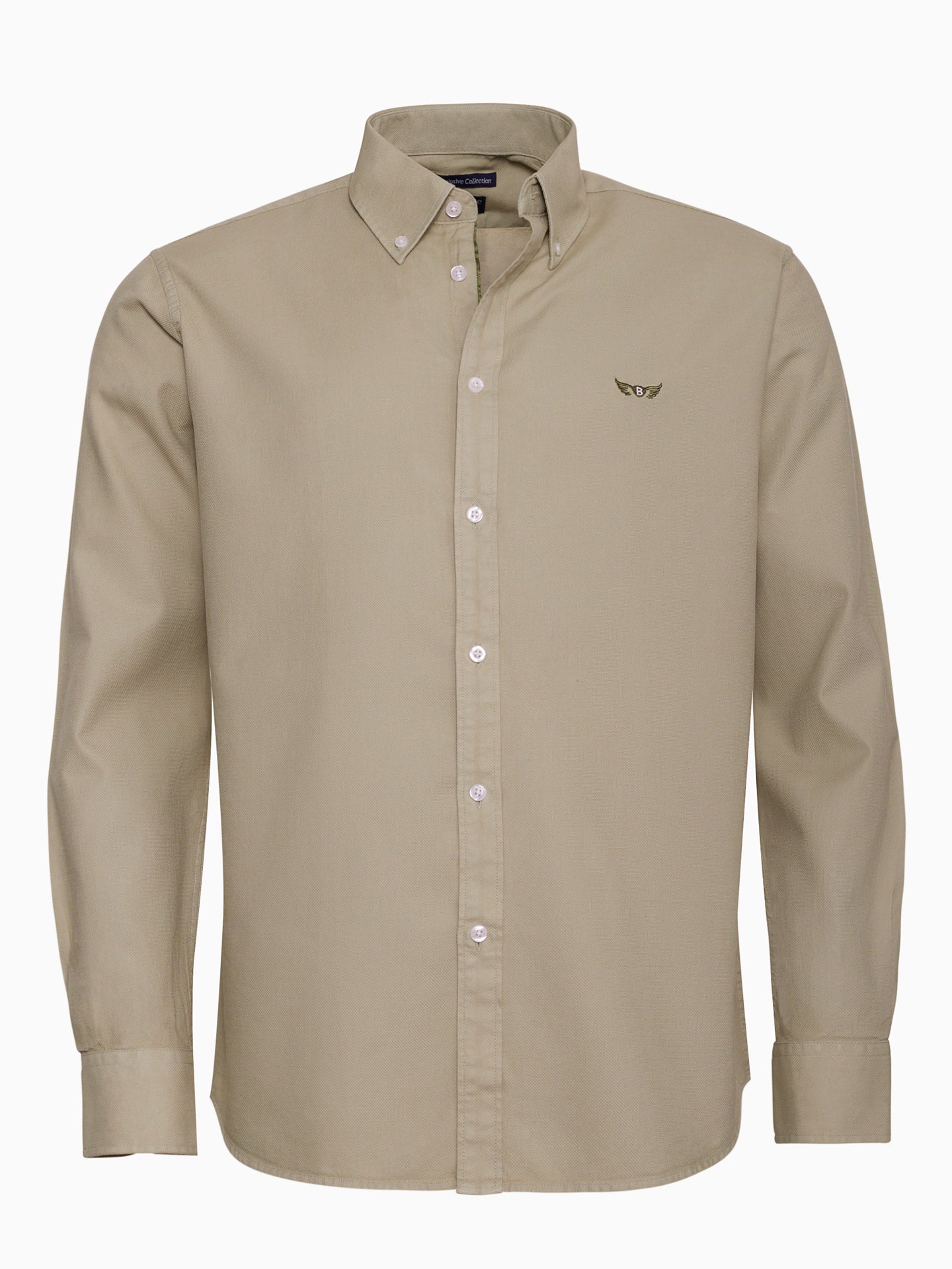 BEIGE TAILORED FIT MR SHIRT. BLUE