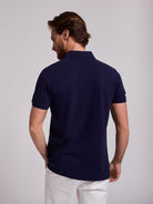 Polo Azul Manga Curta Regular Fit Mr. Blue