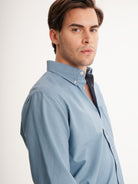 BLUE REGULAR FIT MR SHIRT. BLUE