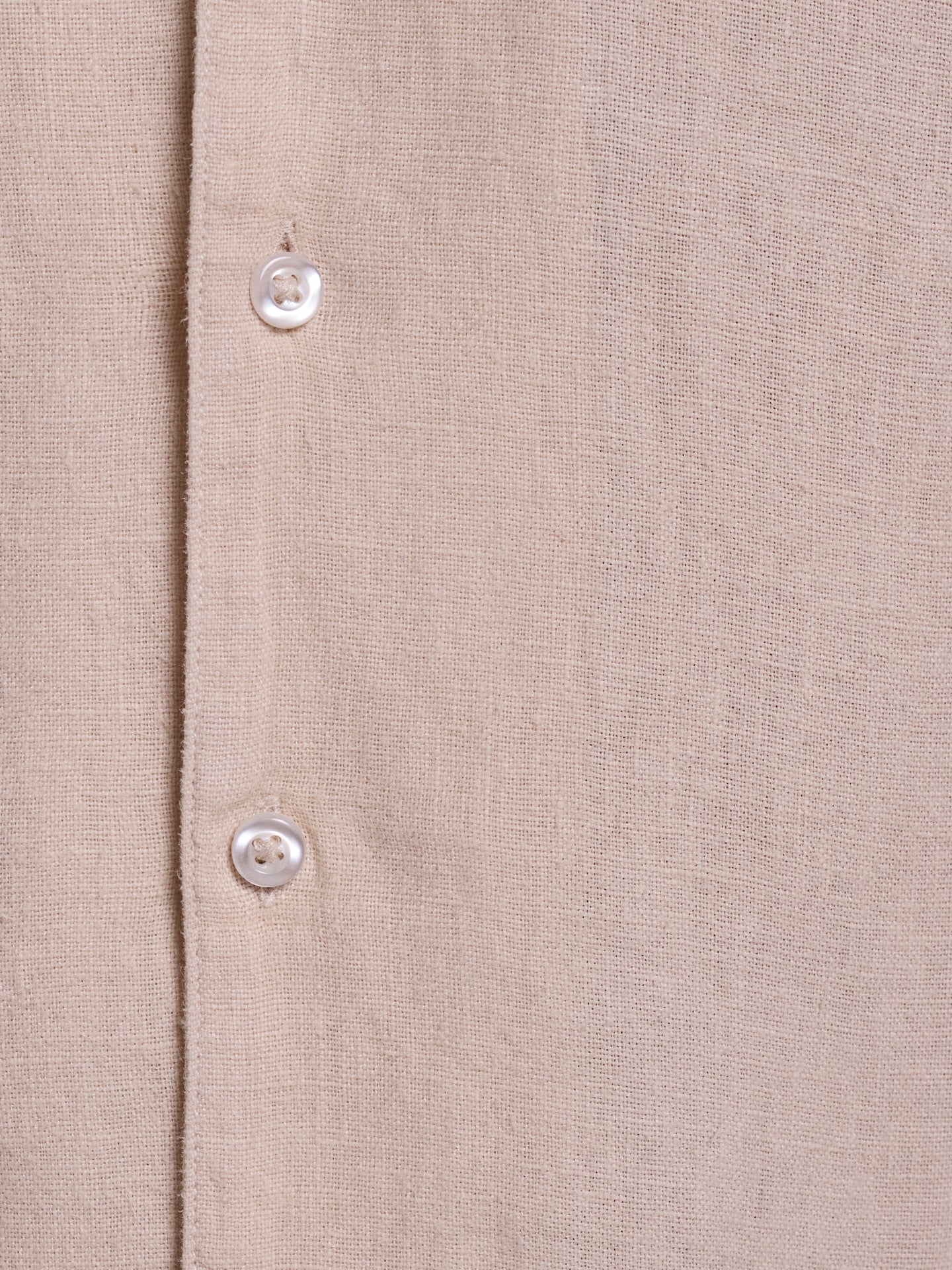 CAMISA LINHO BEGE MANGA CURTA REGULAR FIT MARK BELLUCCI