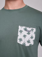 GREEN COTTON T-SHIRT SHORT SLEEVE REGULAR FIT MR. BLUE