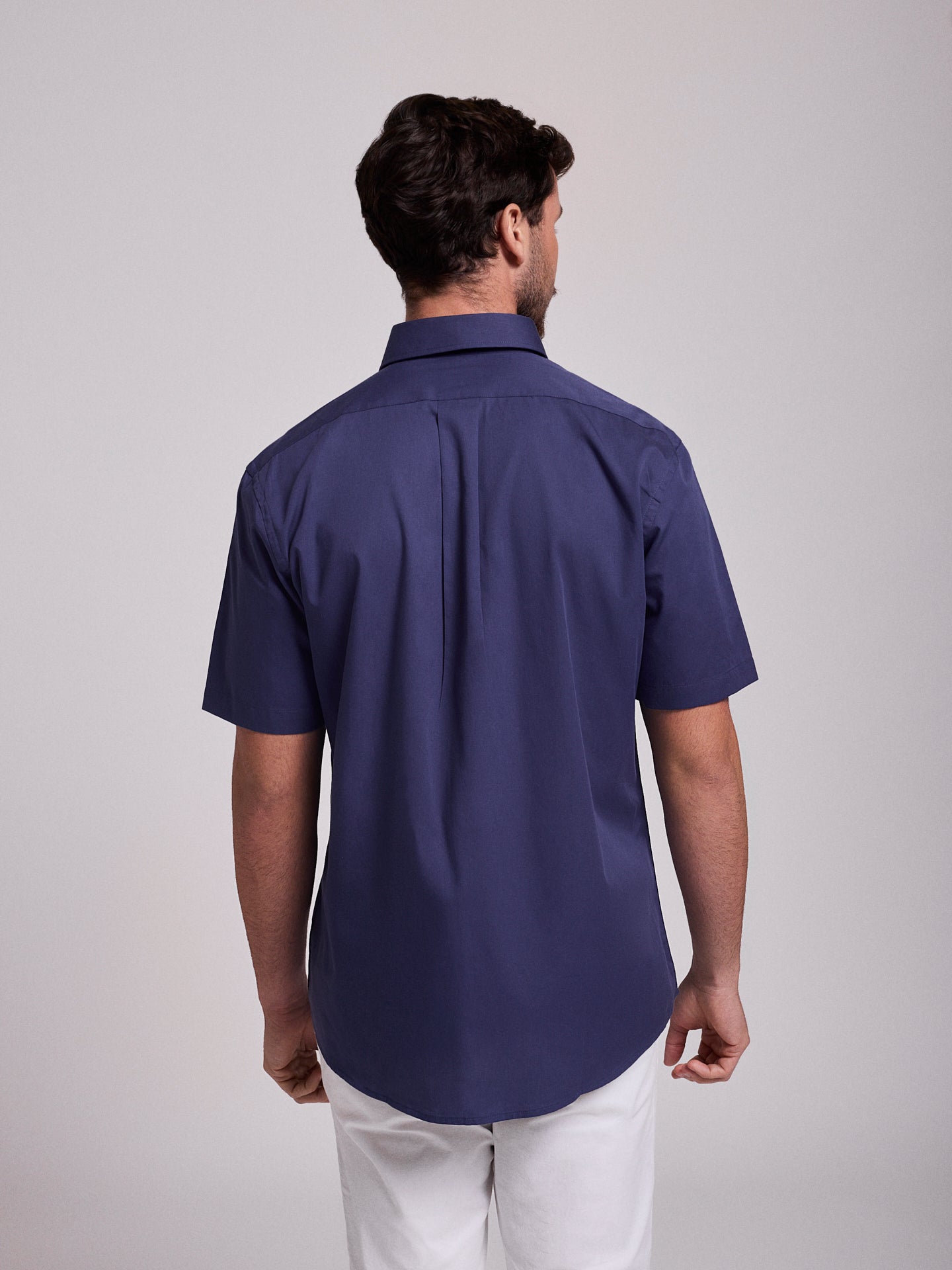BLUE COTTON SHIRT SHORT SLEEVE REGULAR FIT MR. BLUE