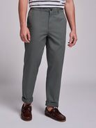 GREEN COTTON TROUSERS REGULAR FIT MR. BLUE