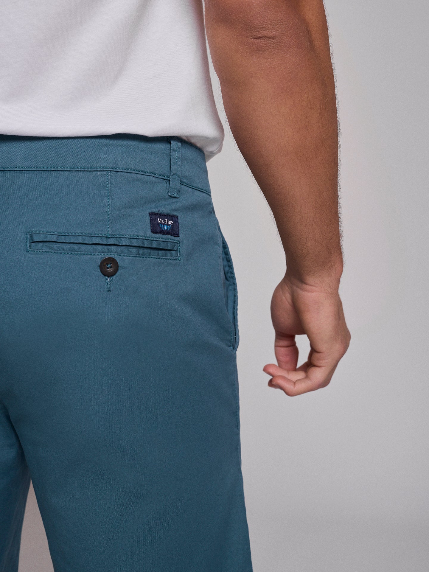 Bermuda Algodão Verdes Regular Fit Mr. Blue