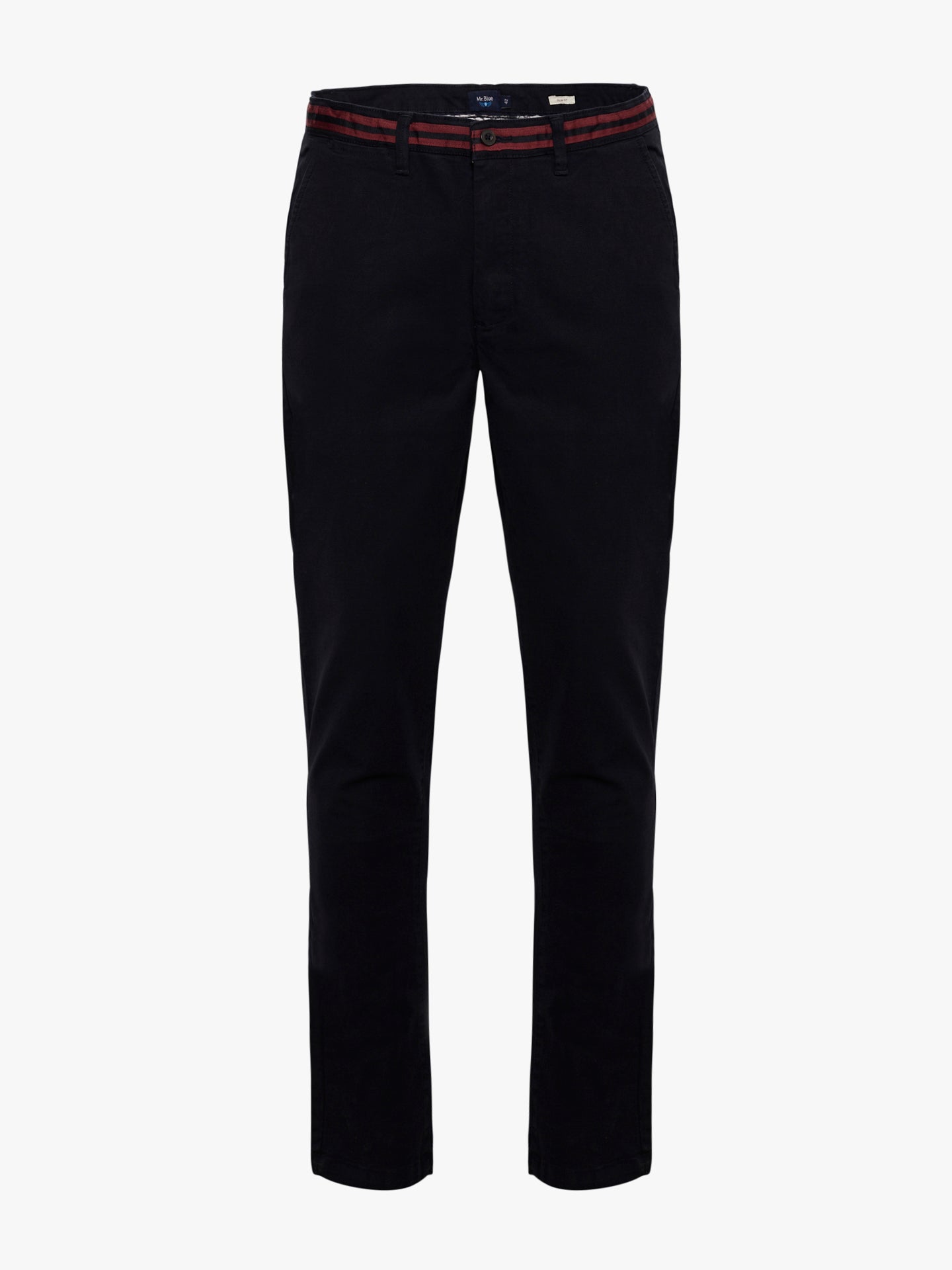BLUE STRUCTURED TROUSERS SLIM FIT MR. BLUE